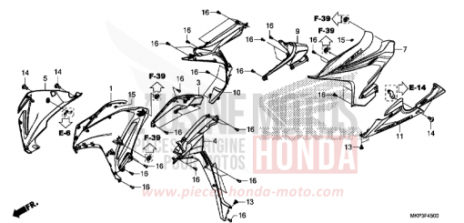 CARENAGE MILIEU CBR500RAM de 2021